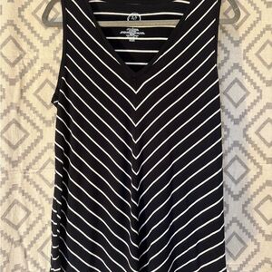 Maurices Black and White Chevron Tank Top